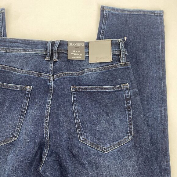 Blank NYC Stanton Straight Fit Medium Wash Blue Mens Size 32x32 Denim Jeans - Picture 11 of 12